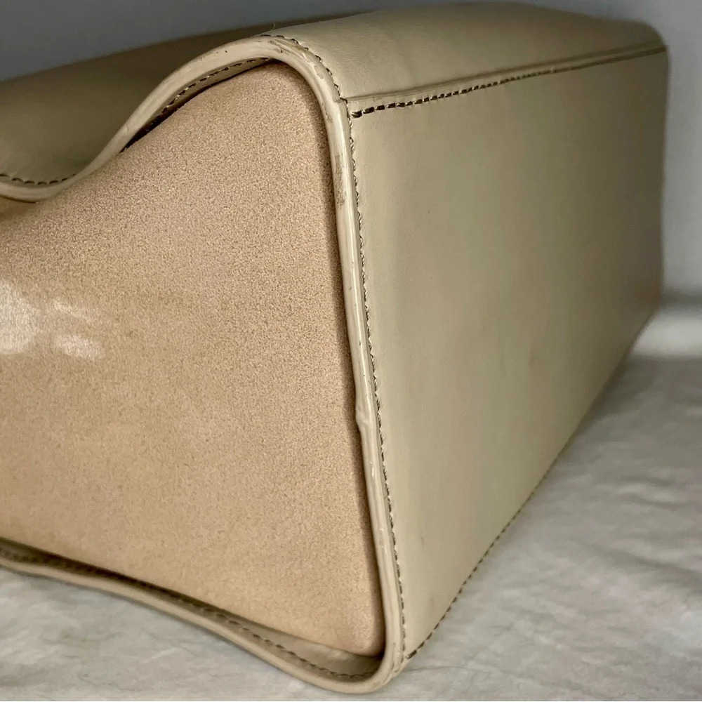 KS238263 Kate Spade Parker Street Allena Tan Leather Suede Satchel - Picture 3 of 8